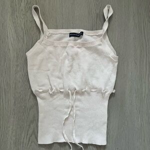 Brandy Melville Cream Knit Tank Top